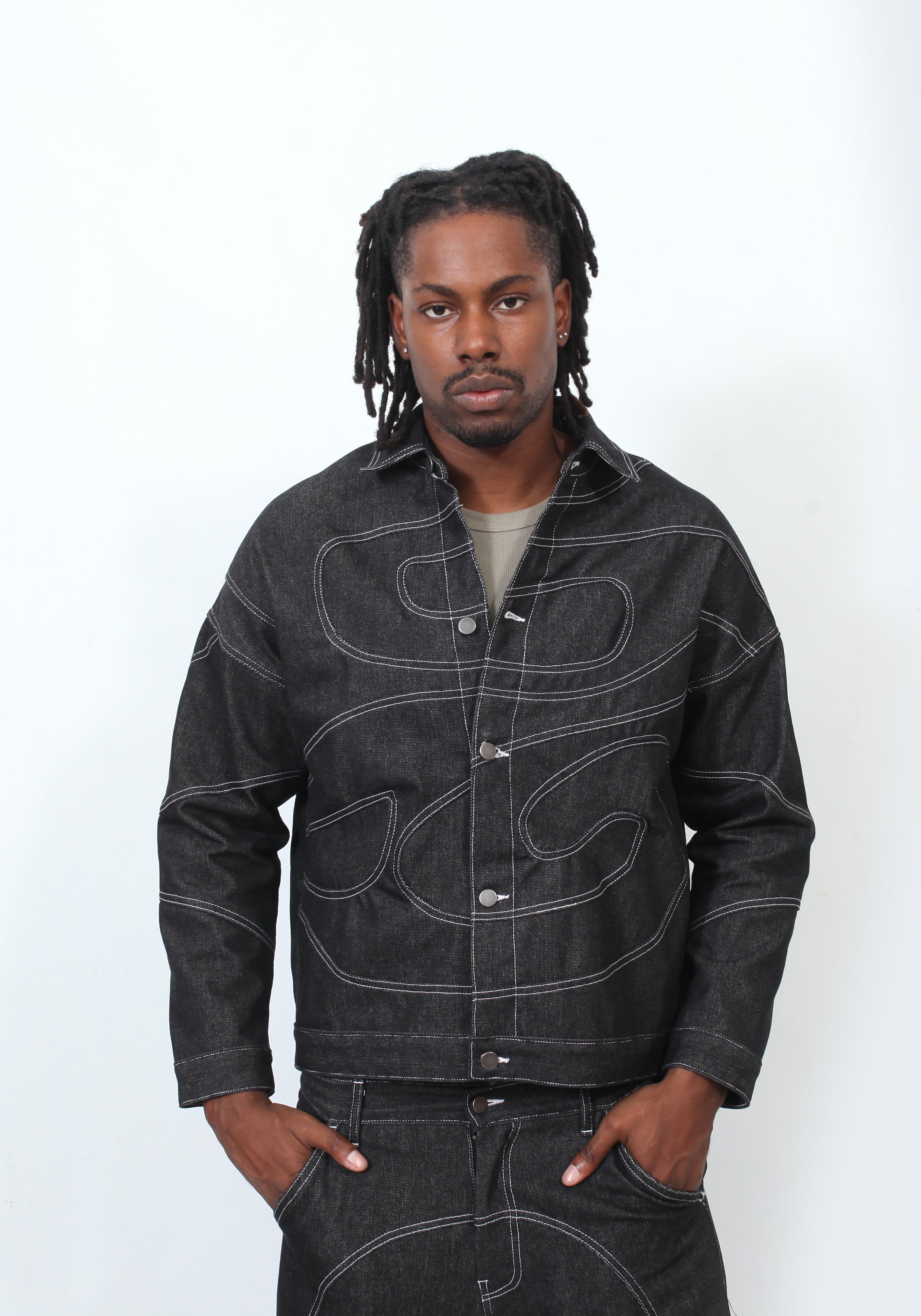 Coordinato Denim intrecciato